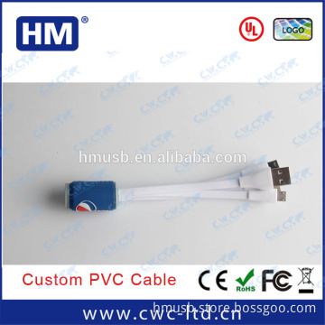BSCI audit Factory directly (external cable) bottle shape creative cable smart 4 in 1 PVC custom cable